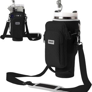 WATER BOTTLE HOLDER FOR 40 oz STANLEY CUP WITH PHONE AND ACCESSORIES PURSE
